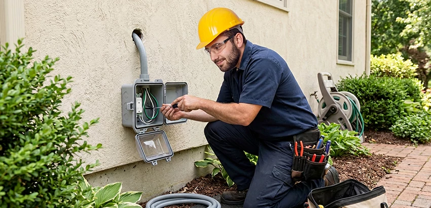 Outdoor Outlet Installation on Vinyl Siding in La Vergne